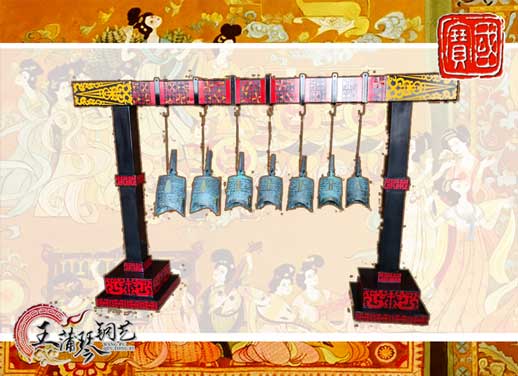 7件編鐘，觀賞裝飾編鐘，可發音編鐘