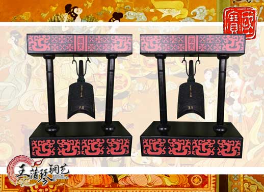 單件編鐘工藝品、外賓禮品、中國(guó)青銅編鐘